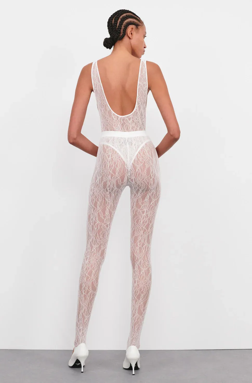 Lace Stirrup Legging White (Final Sale) sold by Curio product image thumbnail 3