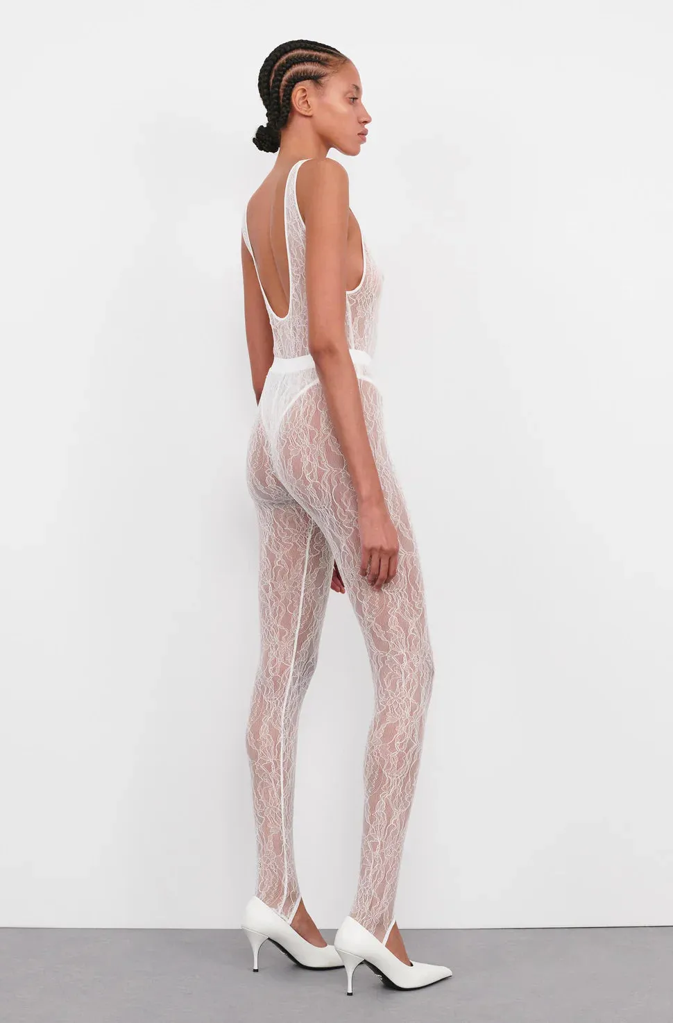 Lace Stirrup Legging White (Final Sale) sold by Curio product image thumbnail 2