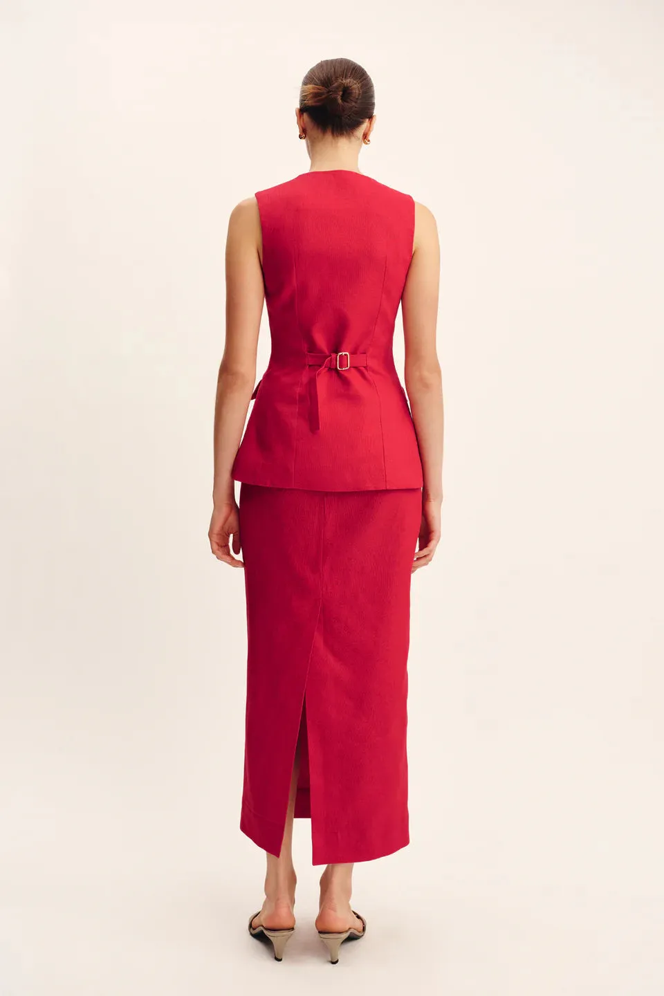 Bonnie Pencil Skirt Red (Final Sale) sold by Curio product image thumbnail 2