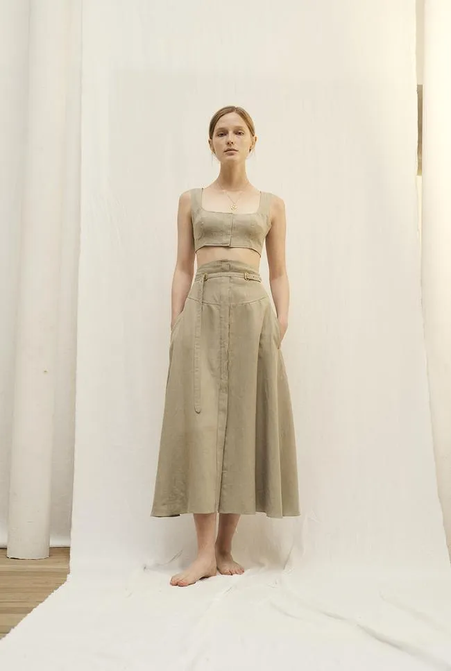 JirJa Linen Crop Top (Final Sale) sold by Curio product image thumbnail 2