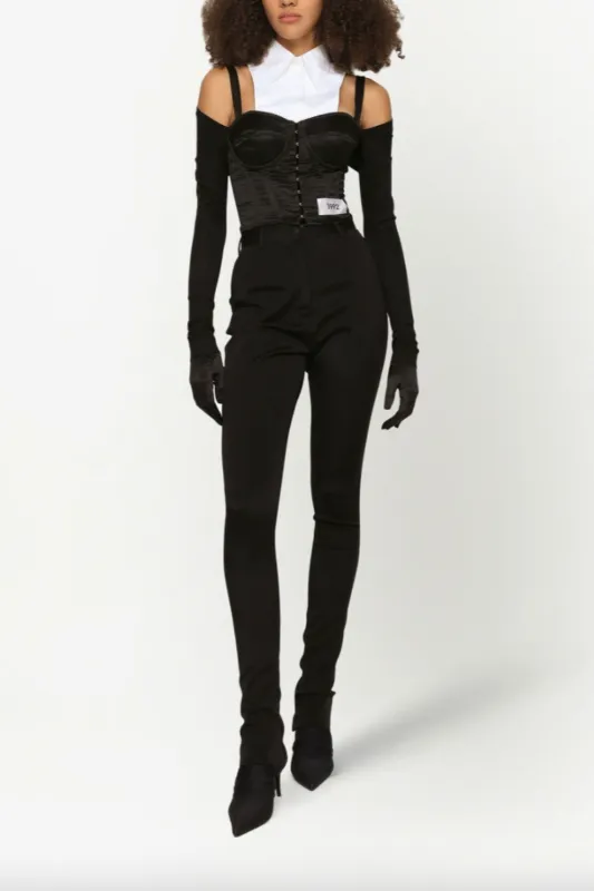 Kim Dolce & Gabbana Jersey Satin and Poplin Corset top (Final Sale) made by Dolce & Gabanna