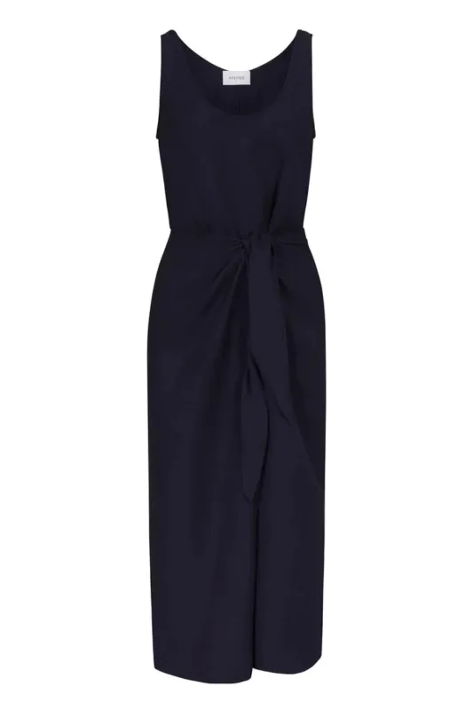 The D.K. Midi Wrap Dress in Linen (Final Sale) sold by Curio