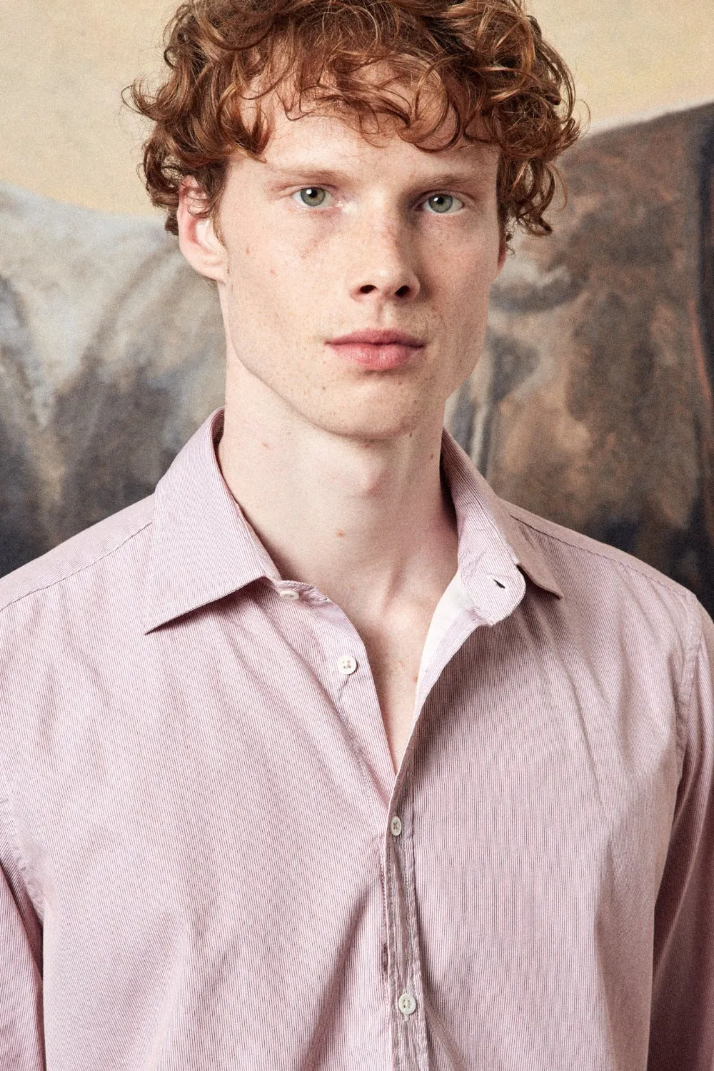 Genova Shirt Calce Red Stripe (Final Sale) sold by Curio product image thumbnail 3