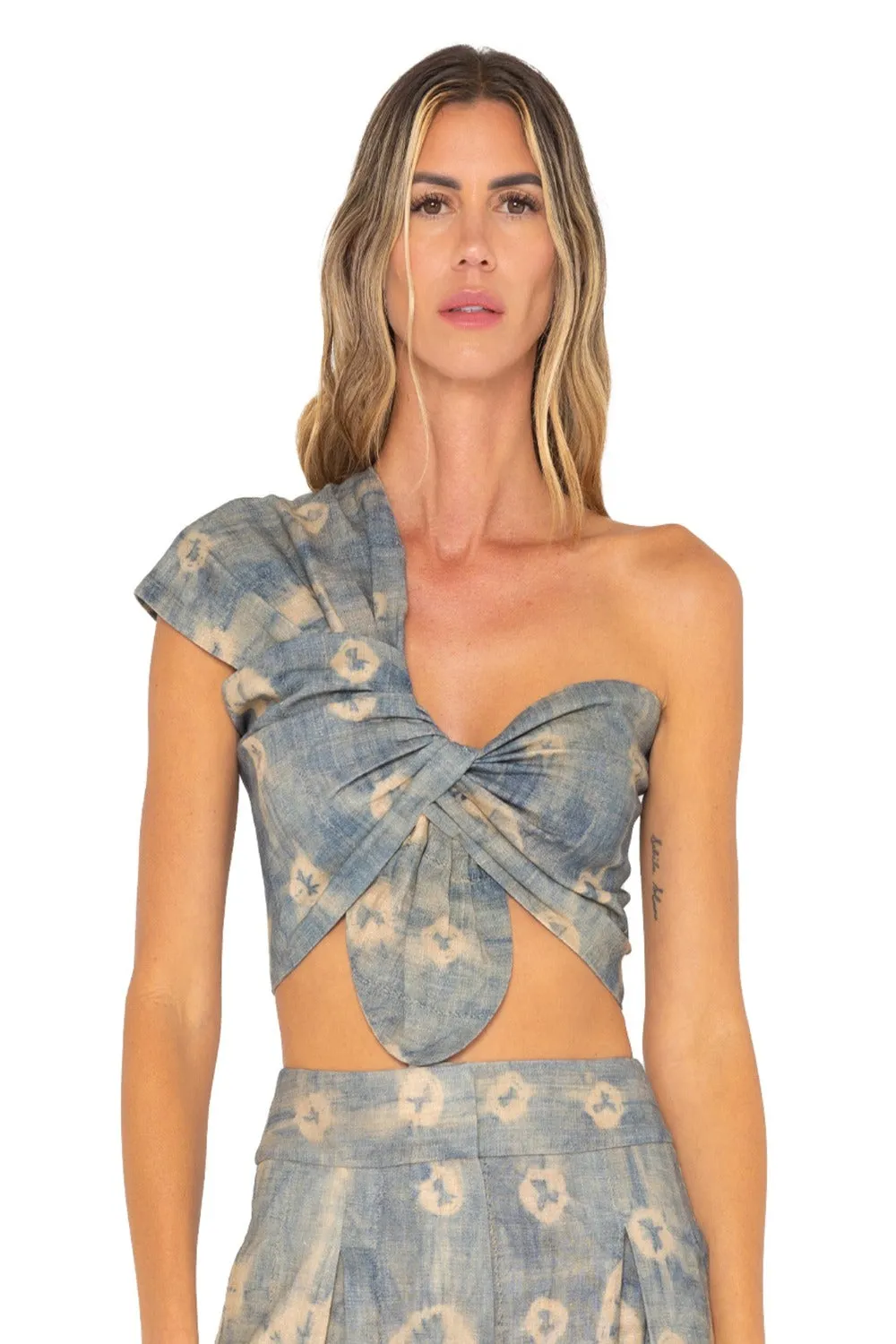 Sol Top Blue Shibori (Final Sale) sold by Curio