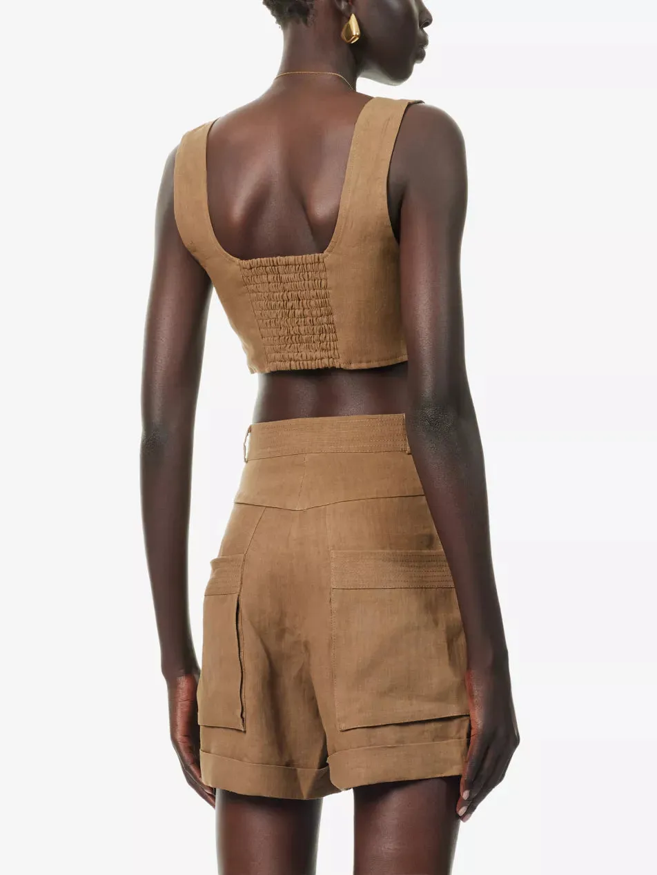 Jirja Linen Bralette Tobacco (Final Sale) sold by Curio product image thumbnail 4