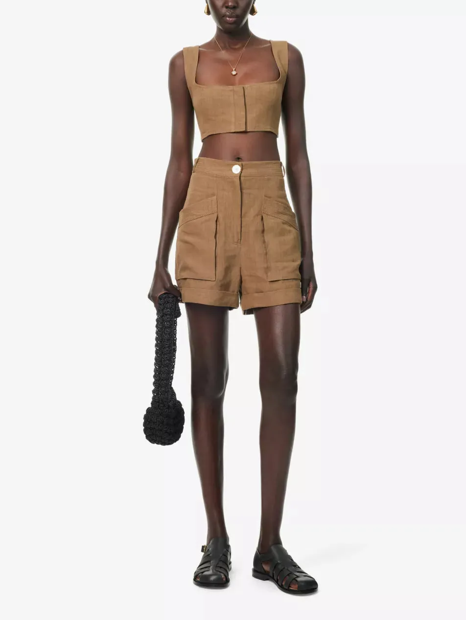 Jirja Linen Bralette Tobacco (Final Sale) sold by Curio product image thumbnail 3