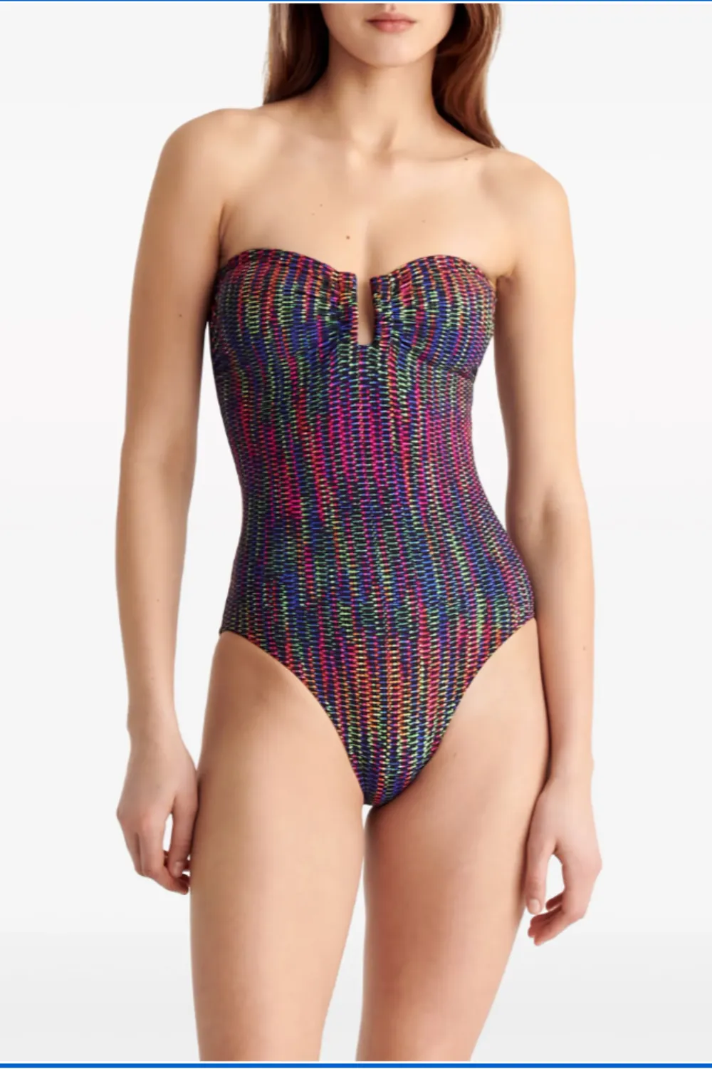 Halo Bustier One-Piece Chameleon Print (Final Sale) sold by Curio