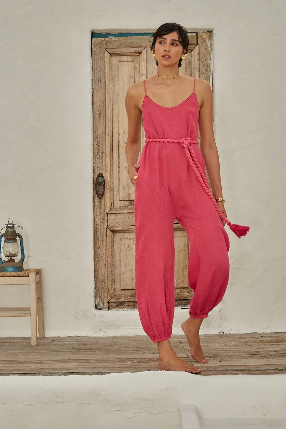 Balloon Jumpsuit Rose (Final Sale) sold by Curio