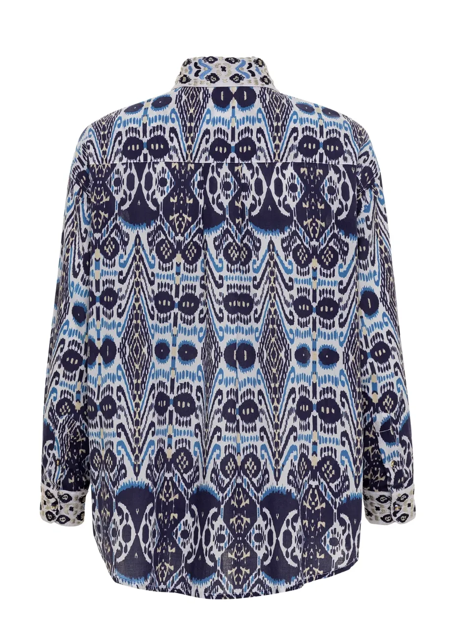 Boyfriend Shirt Ikat Blue (Final Sale)* sold by Curio product image thumbnail 2