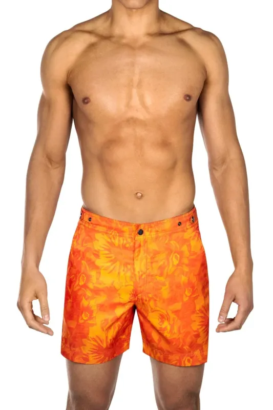 Elvio Sunburst Swim Shorts (Final Sale) sold by Curio