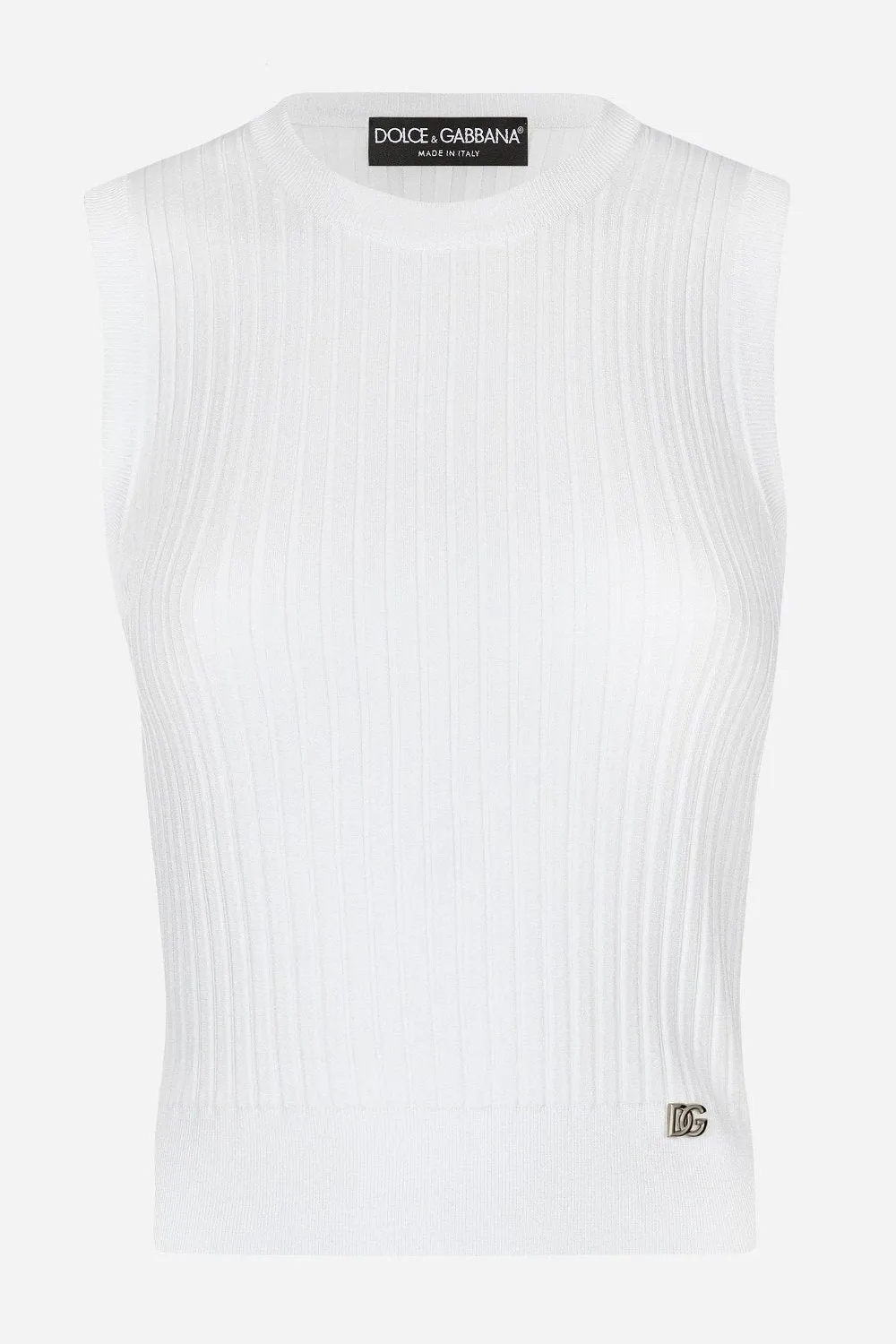 Ribbed Stretch Viscose Top with Medal DG Logo Pin (Final Sale) sold by Curio product image thumbnail 3