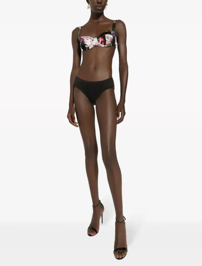 Satin Balconette Bra with Rose Garden Print (Final Sale) sold by Curio product image thumbnail 3