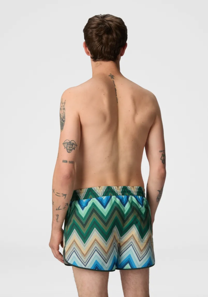 Swim Shorts with Macro Zigzag Print (Final Sale) sold by Curio product image thumbnail 3