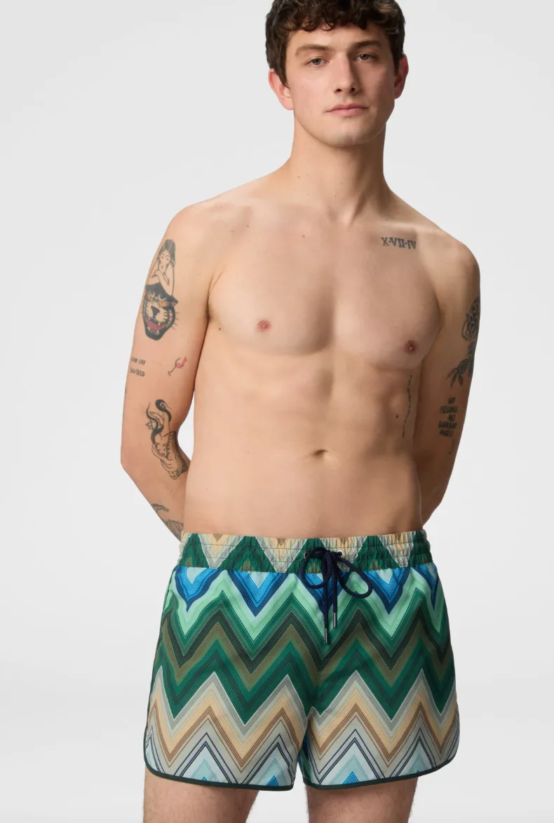 Swim Shorts with Macro Zigzag Print (Final Sale) sold by Curio product image thumbnail 2