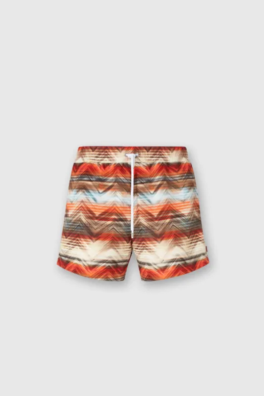 Medium Length Swim Short Orange (Final Sale) sold by Curio