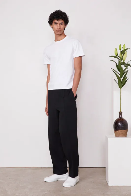 Walter Italian Jersey Cotton Wool Pants Dark Navy (Final Sale) sold by Curio
