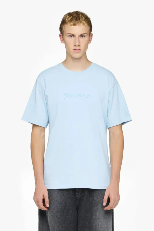 Logo Embroidery T-Shirt Pale Blue (Final Sale) sold by Curio
