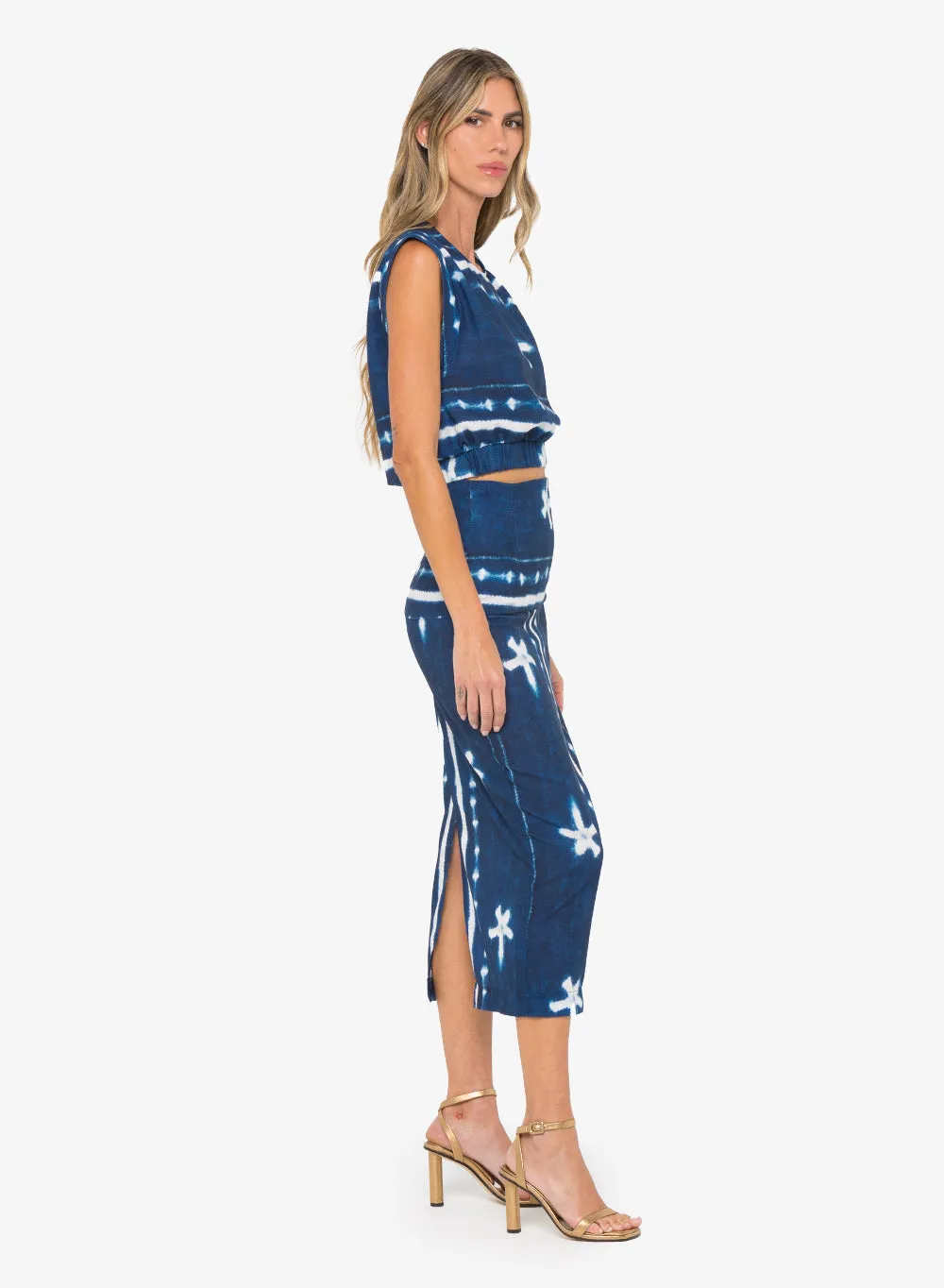 Kala Skirt Indigo Shibori (Final Sale) sold by Curio product image thumbnail 2