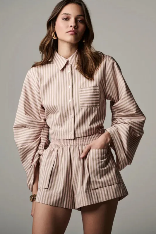 Mira Short Blush Stripe (Final Sale) sold by Curio