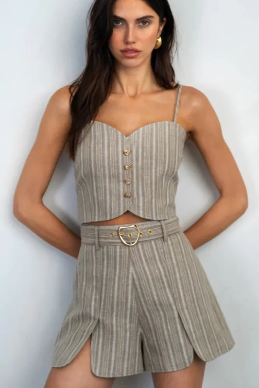 Grace Top Tawny Stripe (Final Sale) sold by Curio