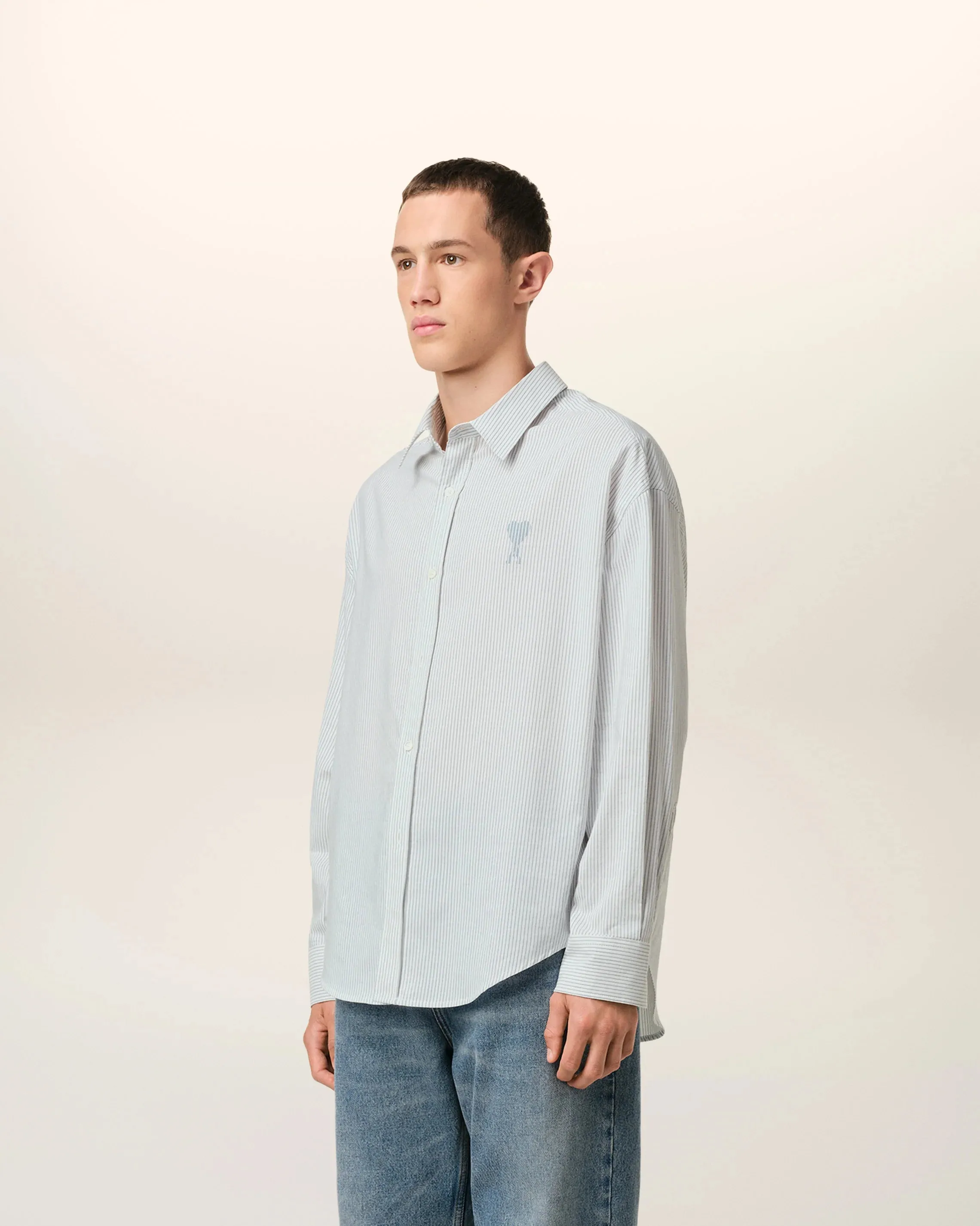 Boxy Fit Shirt White-Blue (Final Sale) sold by Curio product image thumbnail 2