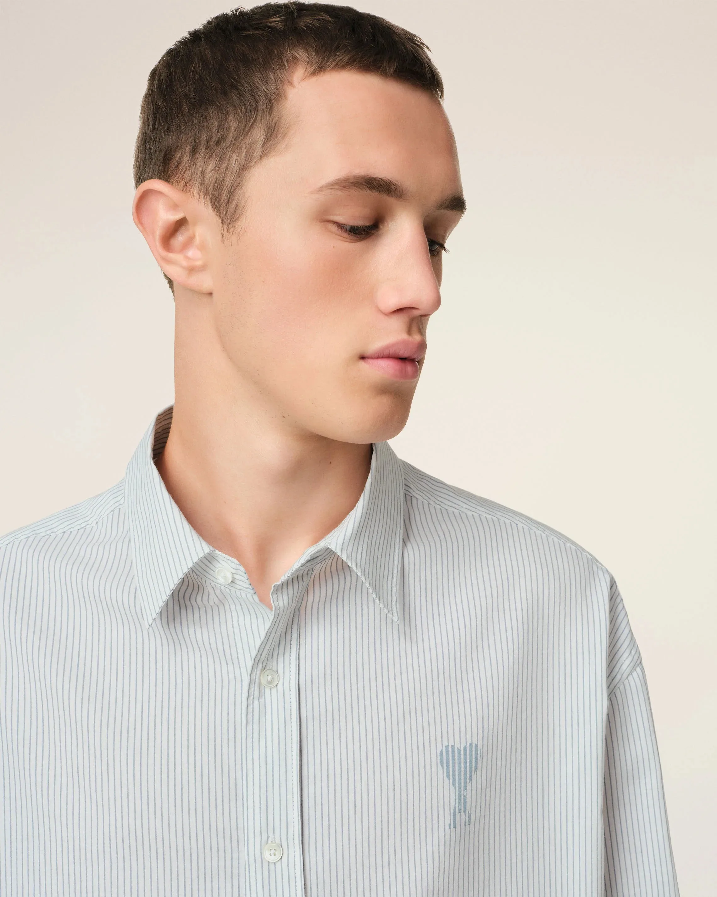 Boxy Fit Shirt White-Blue (Final Sale) sold by Curio product image thumbnail 5