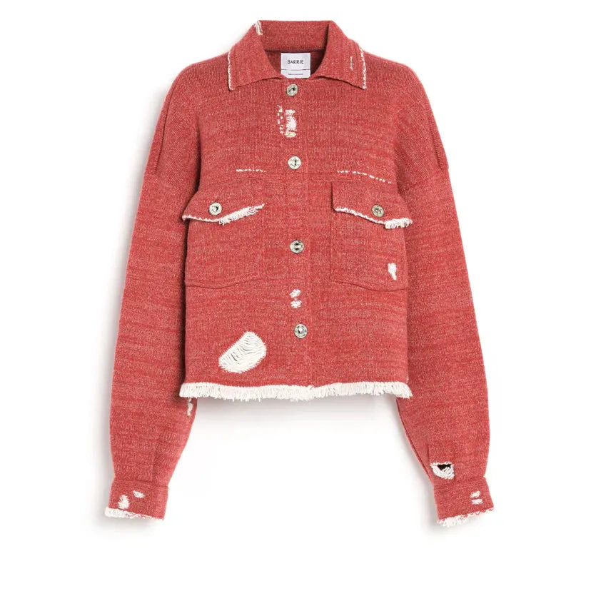Denim Fringed Cashmere and Cotton Jacket (Final Sale) sold by Curio product image thumbnail 3