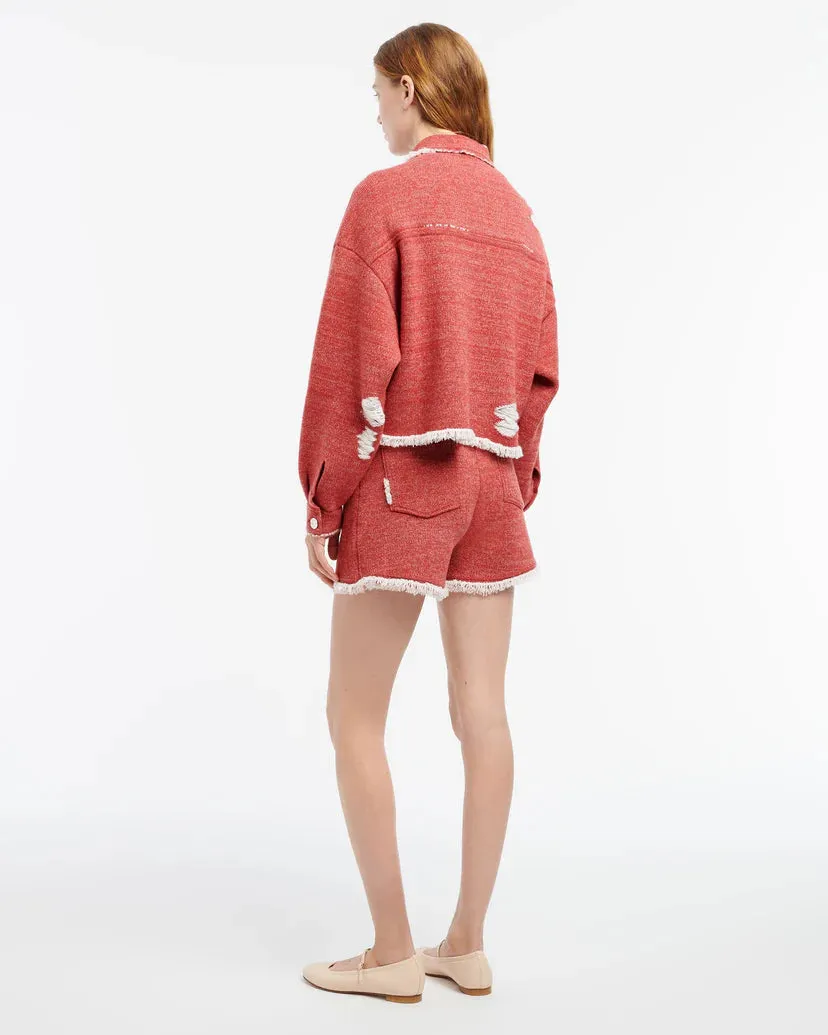 Denim Fringed Cashmere and Cotton Shorts (Final Sale) sold by Curio product image thumbnail 2