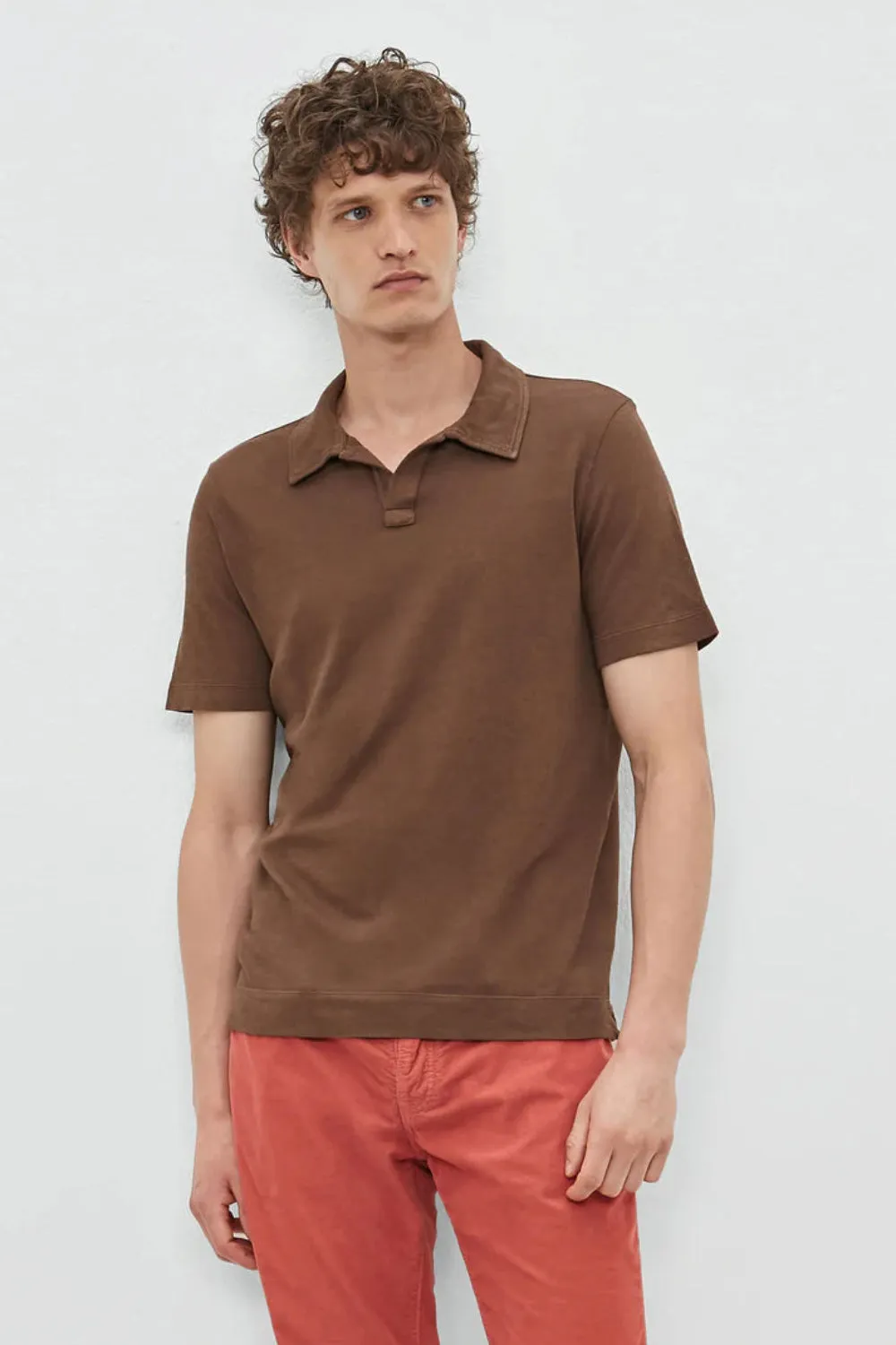 Aruba Polo Shirt Pecan (Final Sale) sold by Curio