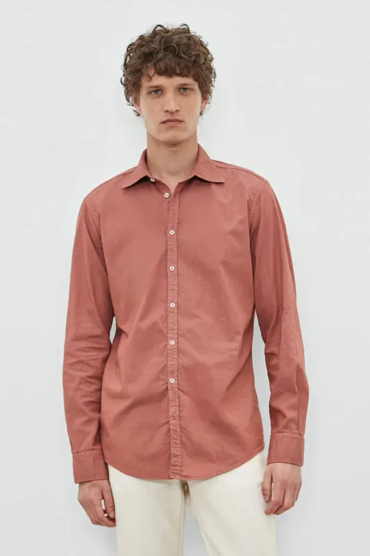 Genova Shirt Coral (Final Sale) made by Massimo Alba