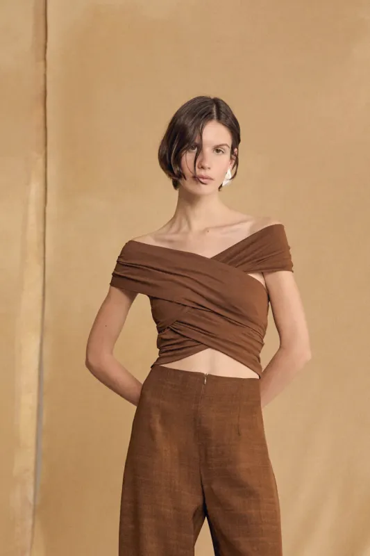 Canela Top Cinnamon (Final Sale) sold by Curio