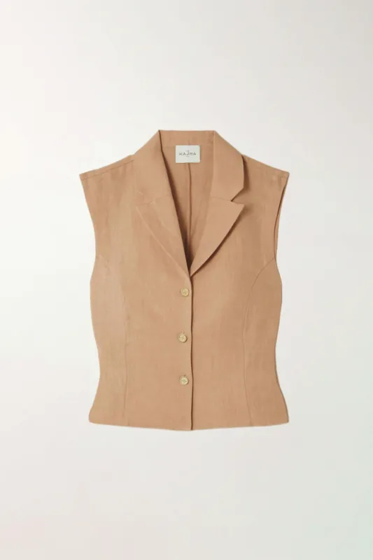 Sawadah Vest Sand (Final Sale) sold by Curio