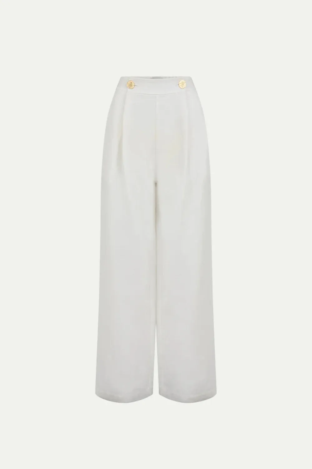 Minuf Linen Pants White (Final Sale) sold by Curio