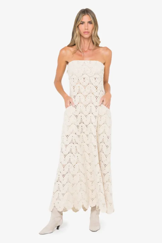 Alegra Dress Beige( Final Sale) sold by Curio