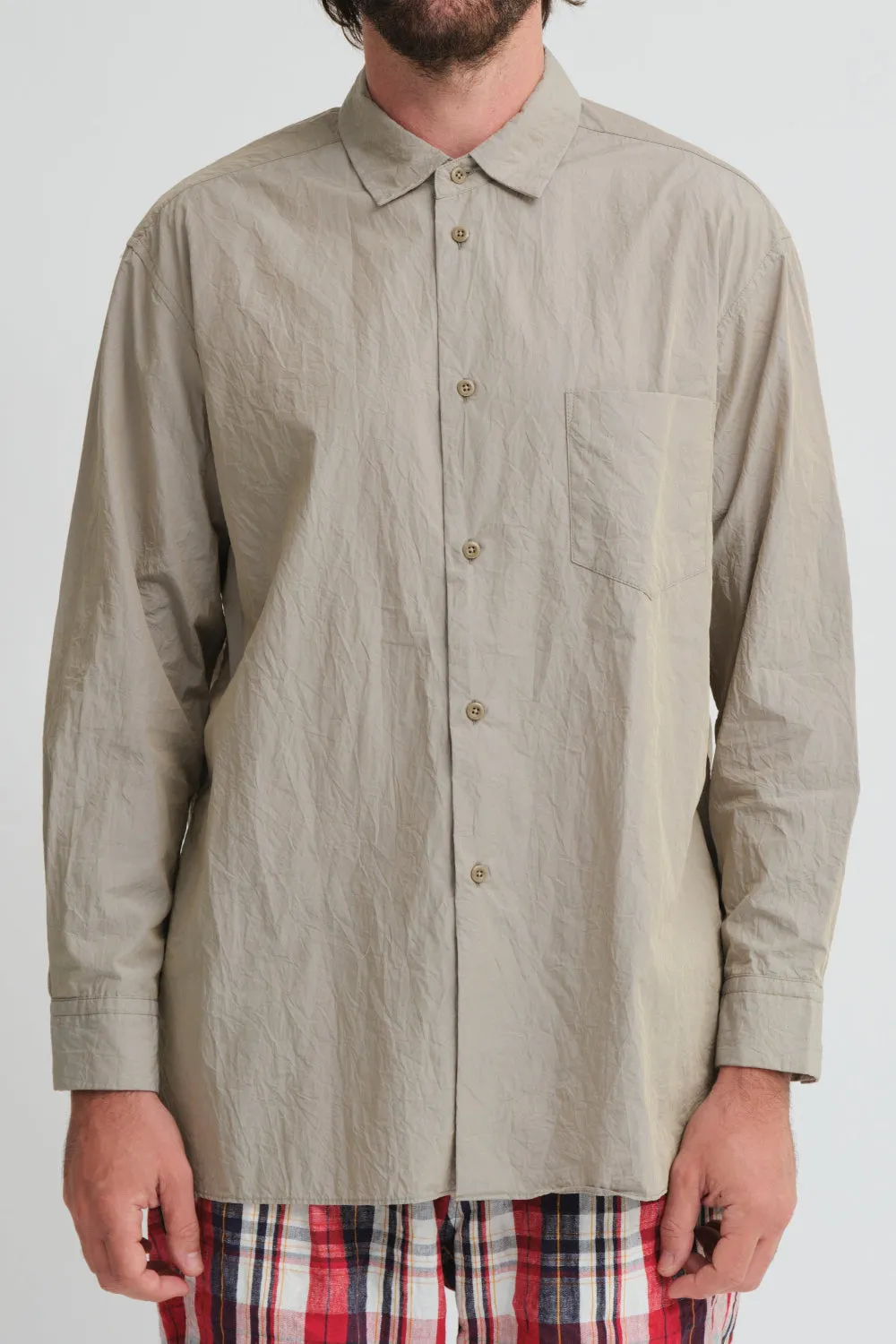 Crinkle Typewriter Regular Collar Shirt (Final Sale) sold by Curio