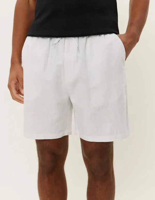 Otto Linen Shorts White (Final Sale) sold by Curio product image thumbnail 3