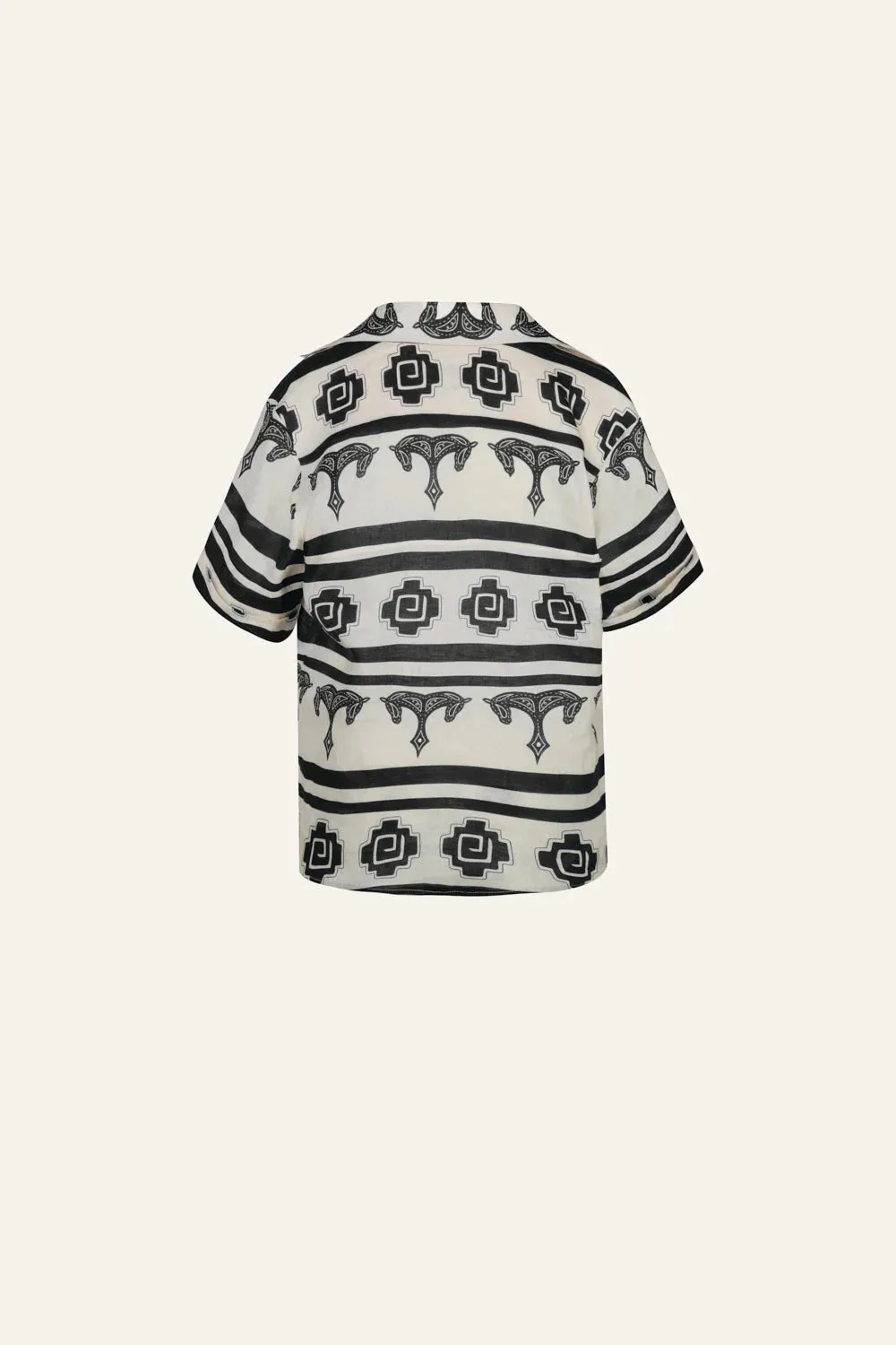 La Creciente Shirt Ecru-Black (Final Sale) sold by Curio product image thumbnail 3