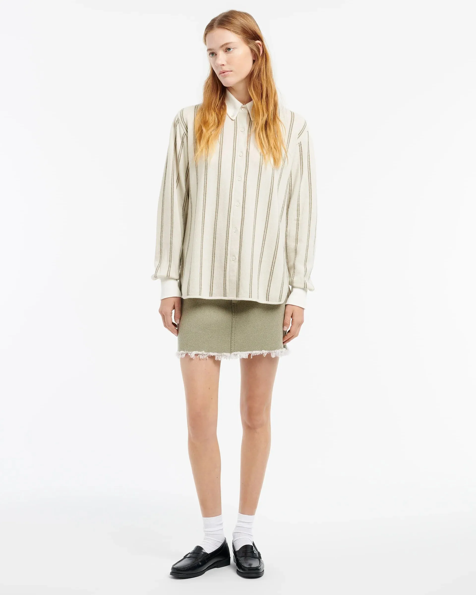 Ladies LS Shirt Oxford Wide Stripe (Final Sale) sold by Curio product image thumbnail 2