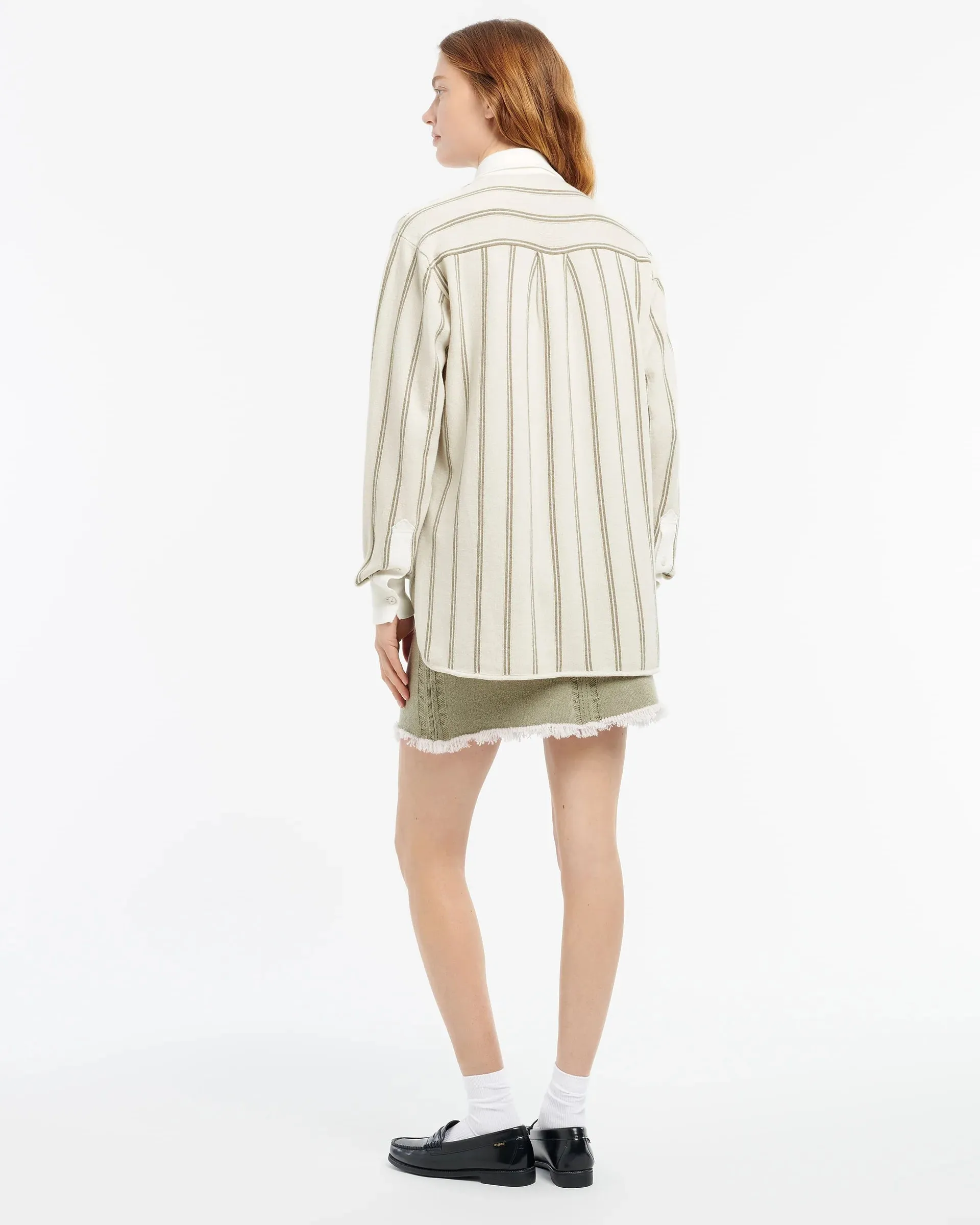 Ladies LS Shirt Oxford Wide Stripe (Final Sale) sold by Curio product image thumbnail 4