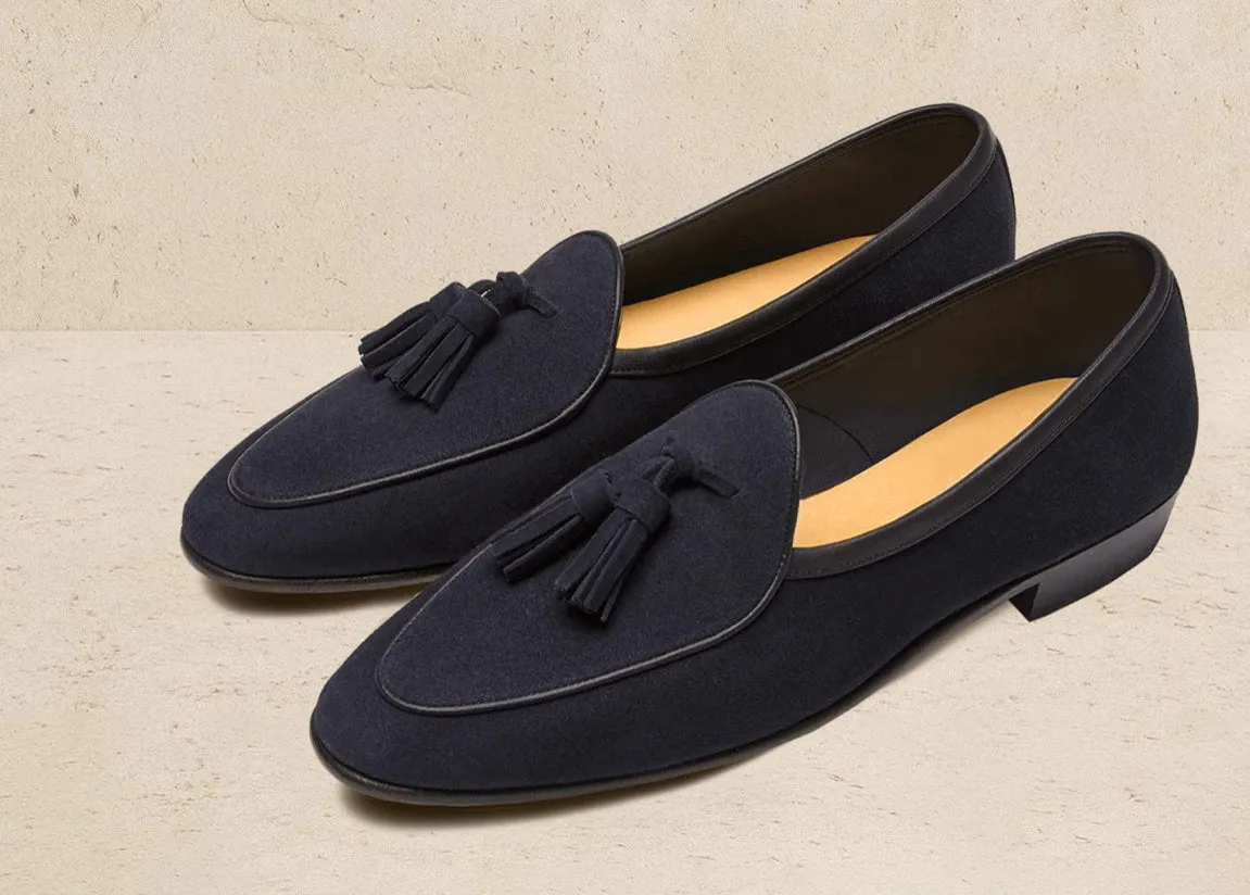 Sagan classic Tassels (unlined) Midnight Navy sold by Curio