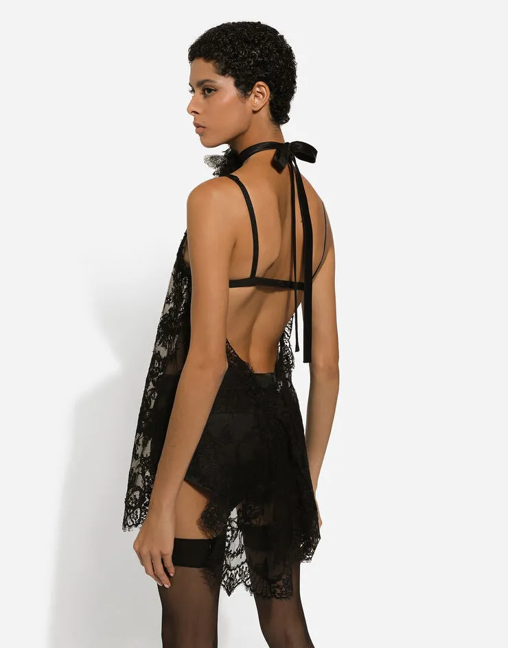 Asymmetrical Lace Top with Flower Detail on Neck sold by Curio product image thumbnail 5