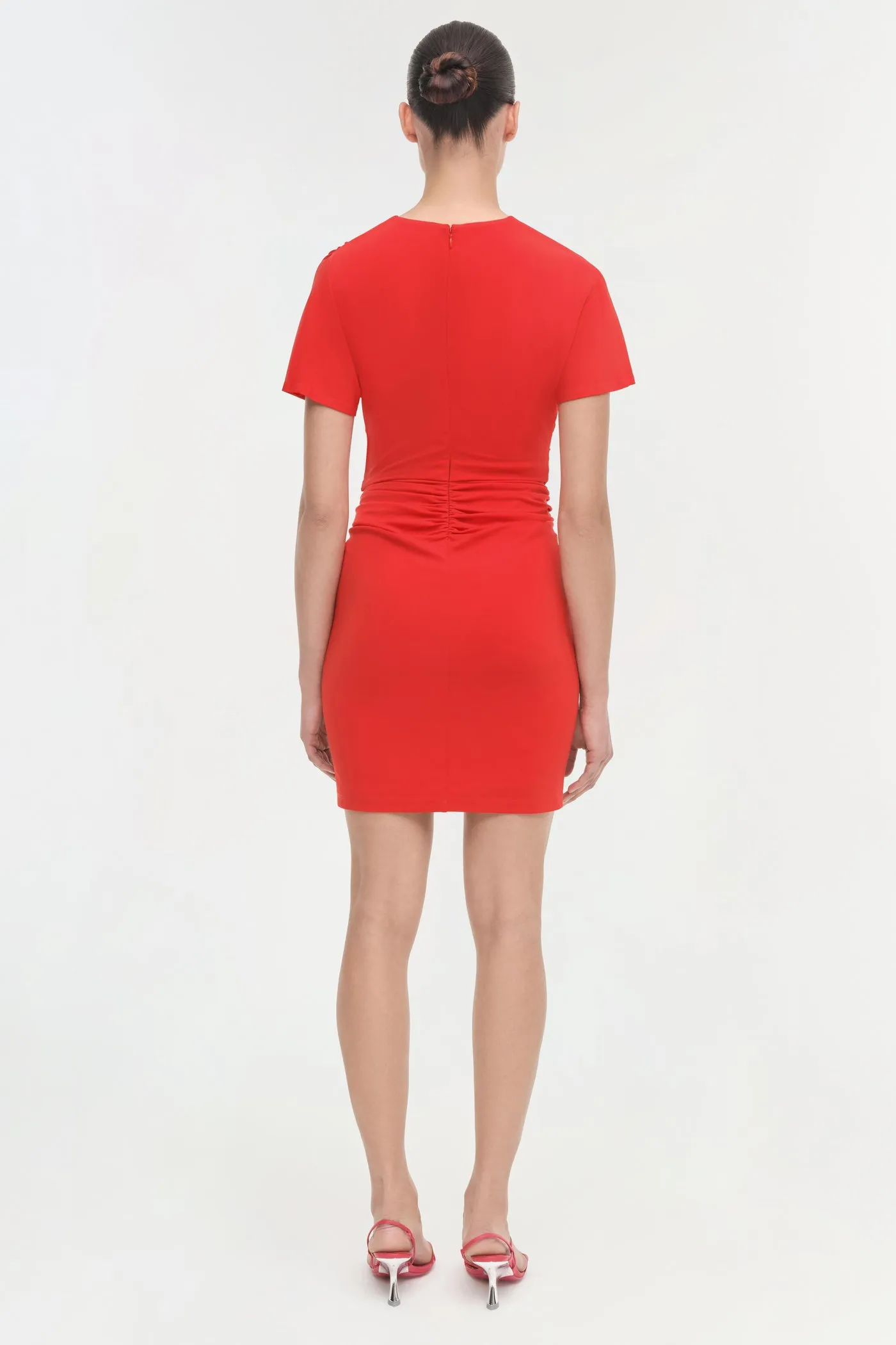 Kiko Short Sleeve Mini Dress Fiery Red (Final Sale) sold by Curio product image thumbnail 3
