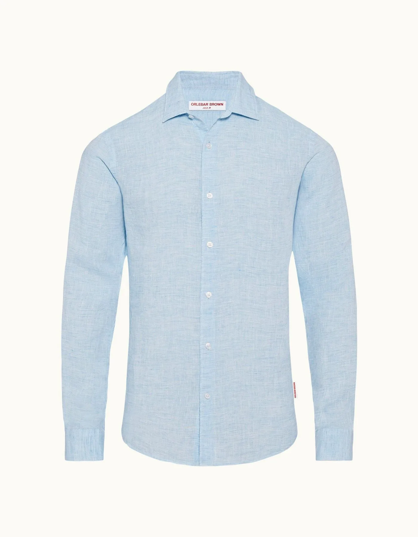 Giles Linen CLS II Shirt Pale Blue-White sold by Curio product image thumbnail 3