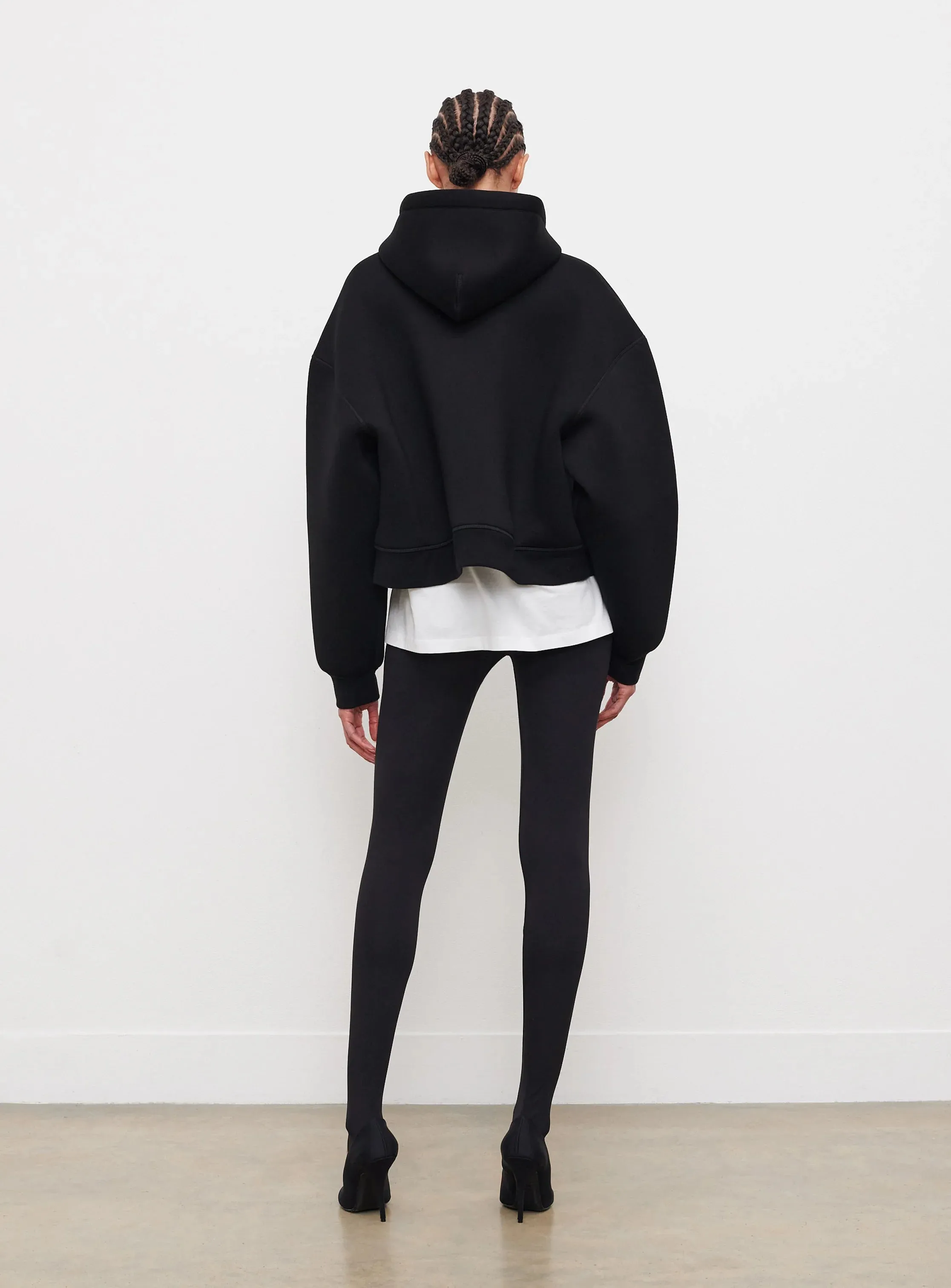 Bonded Zip Hoodie Black (Final Sale) sold by Curio product image thumbnail 3