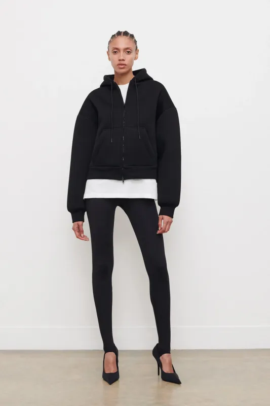 Bonded Zip Hoodie Black (Final Sale) sold by Curio