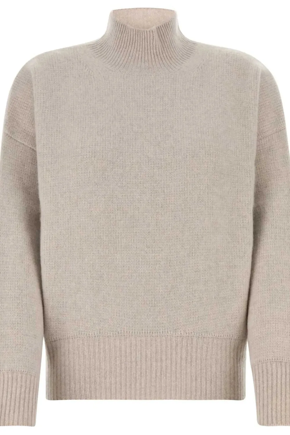 Nantes Mock Neck Sweater Light Beige sold by Curio