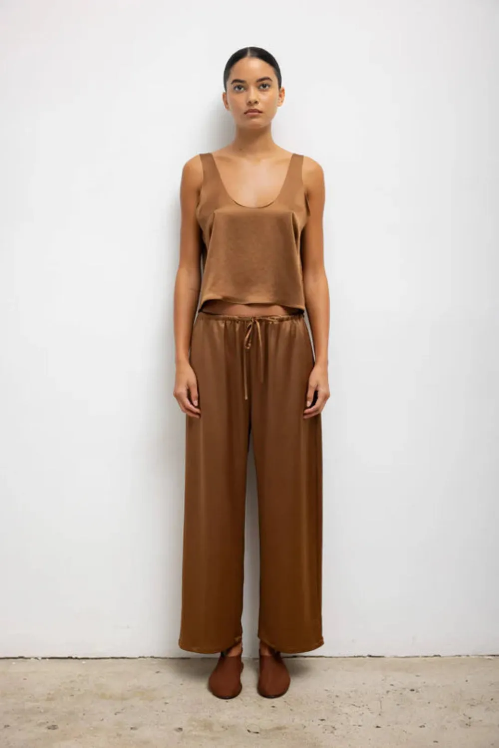 Barb Crop Drawstring Pant sold by Curio