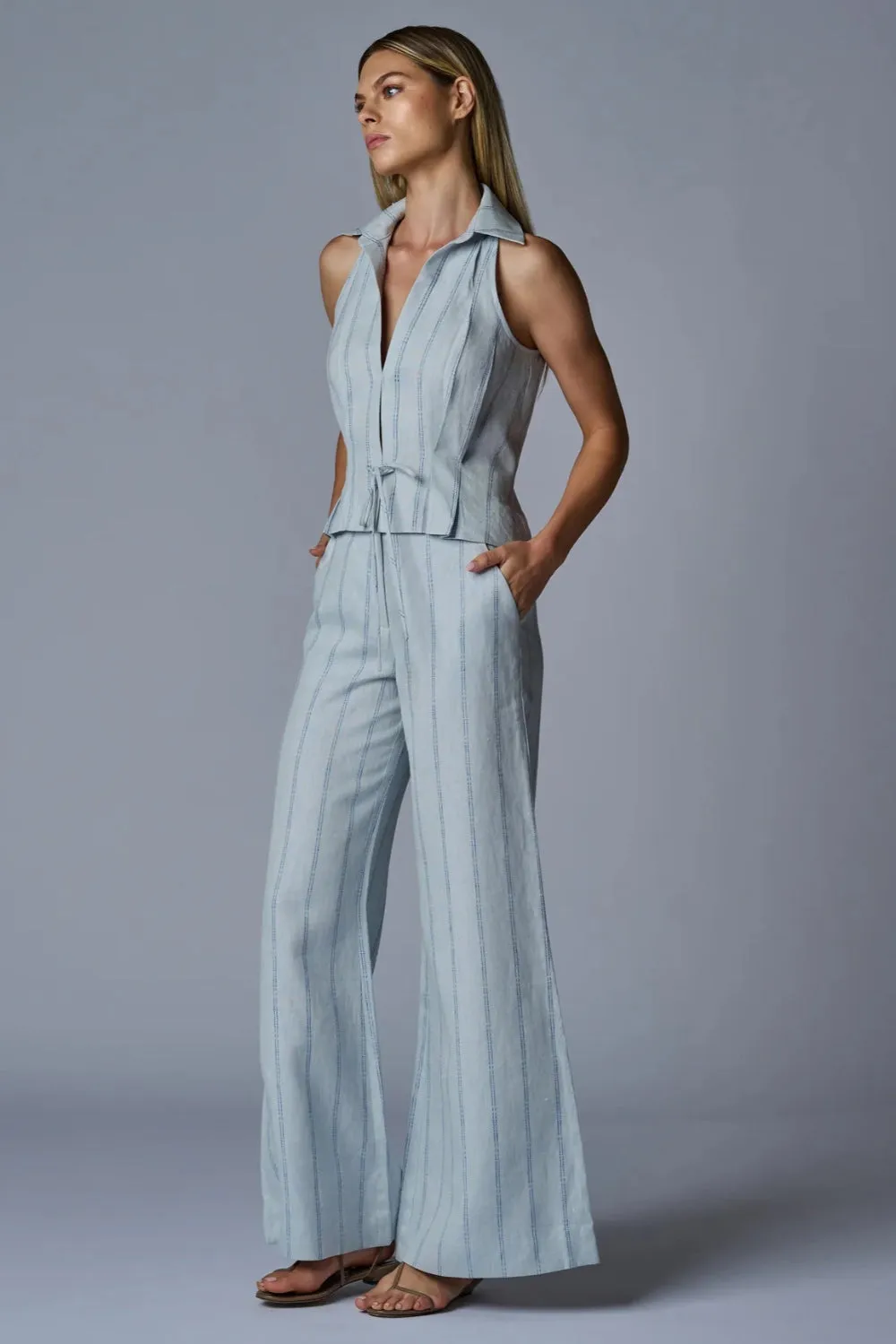 Sloan Vest Blue Stripe sold by Curio product image thumbnail 3