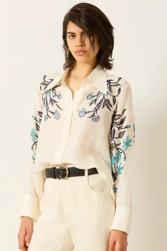 Dana Misted Lily Silk Shirt sold by Curio