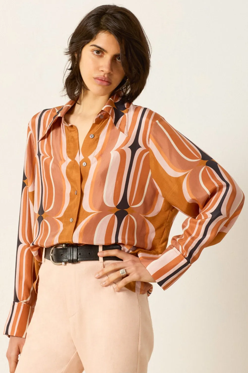 Dana Mesa Verde Silk Shirt sold by Curio